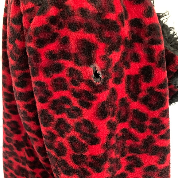 Red Cheetah Print Lip Service Coat 